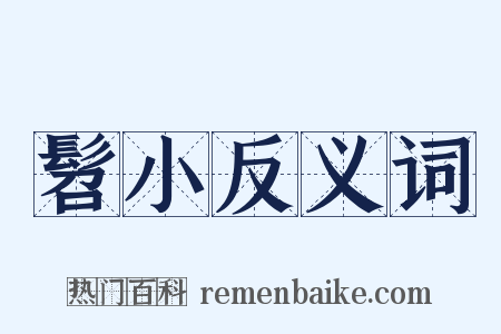 髫小反义词是什么意思的图片